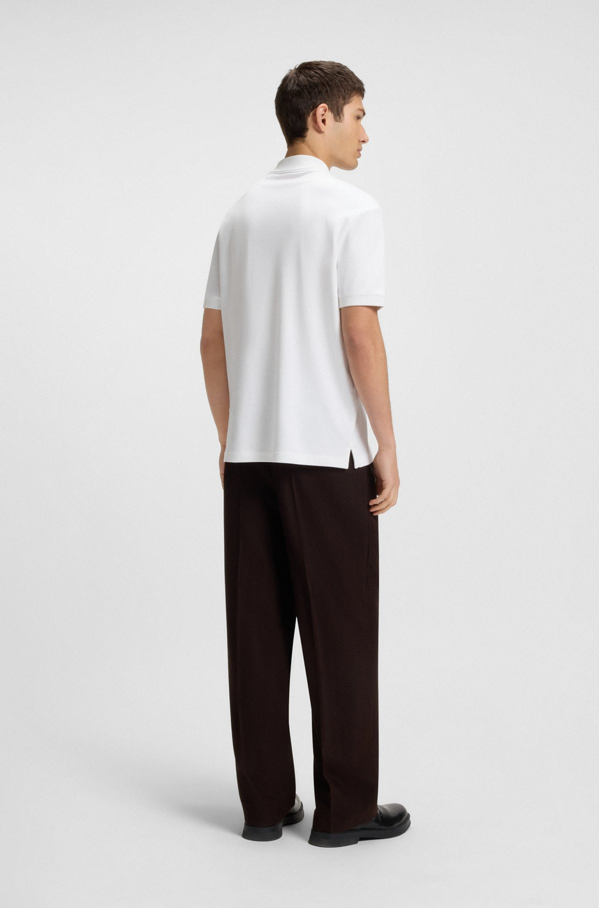 COTTON-PIQUÉ POLO SHIRT WITH CONTRAST LOGO - 5