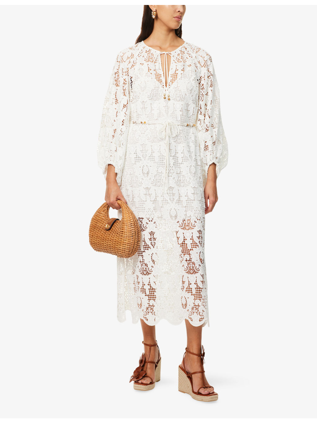 Coco Lace Woven Midi Dress - 2