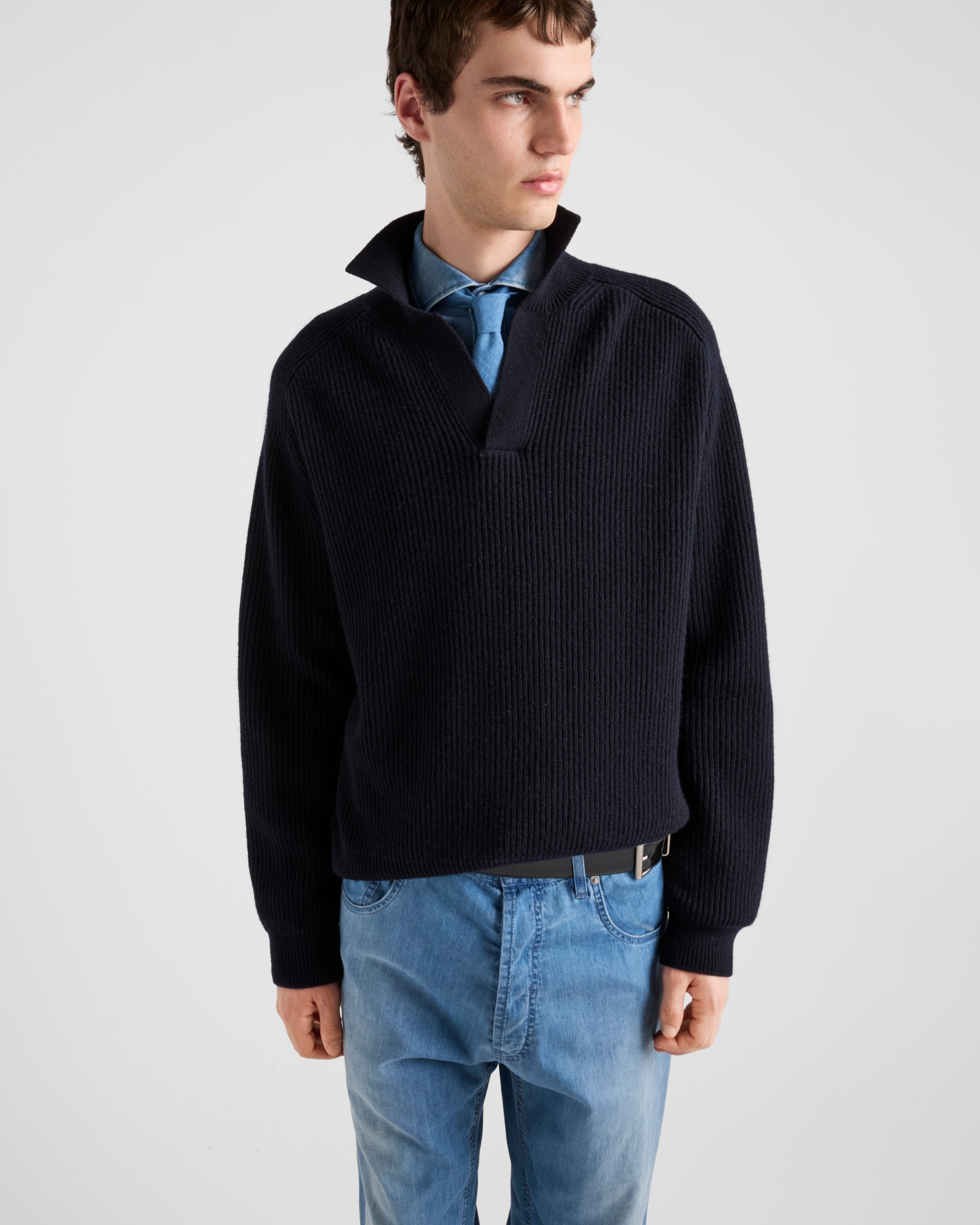 Oversized cashmere polo sweater - 3