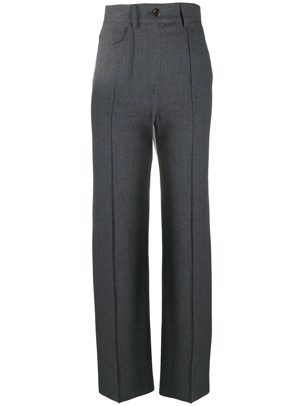 high-waisted tailored trousers - 1