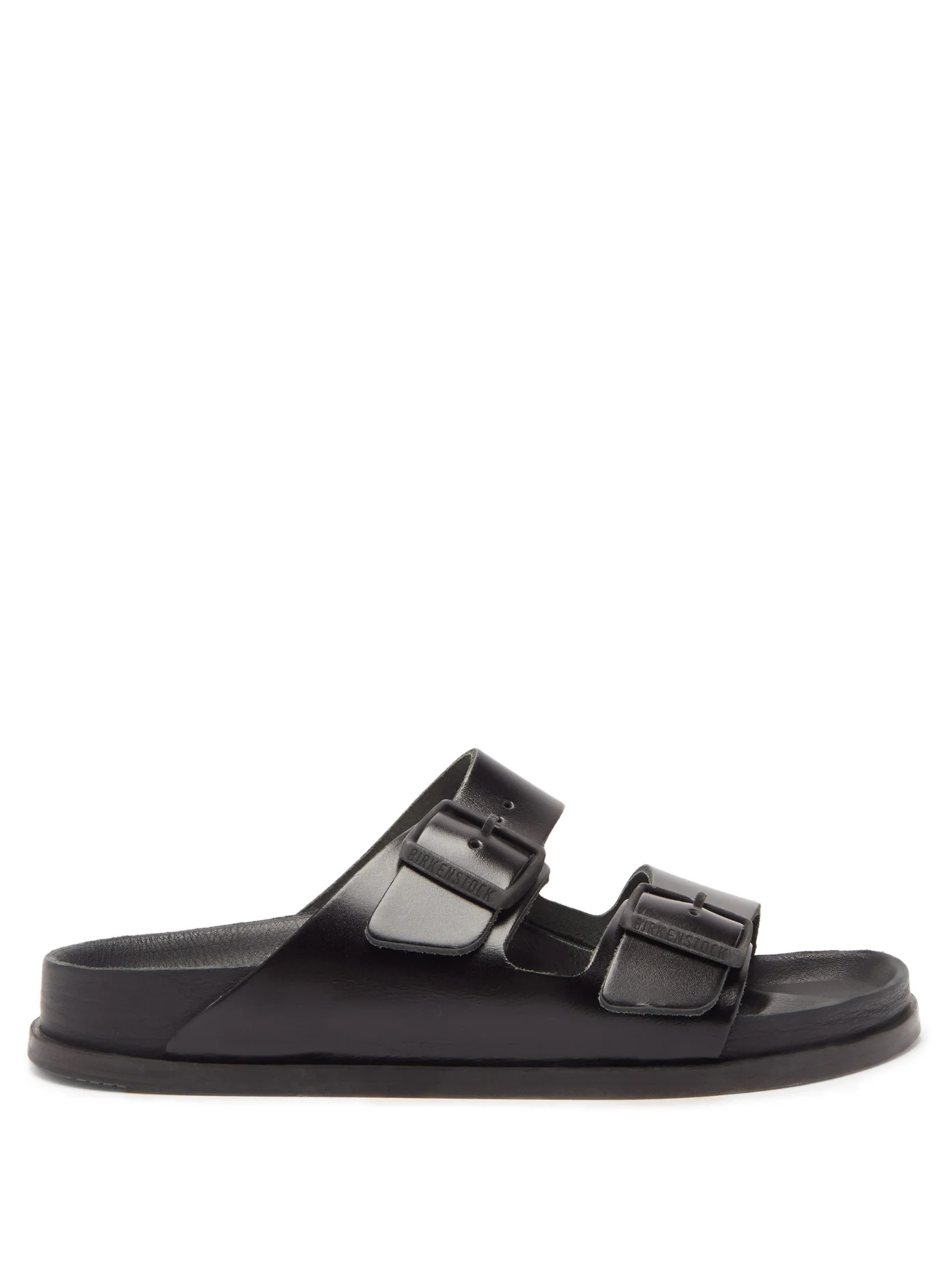 Arizona two-strap leather slides - 1