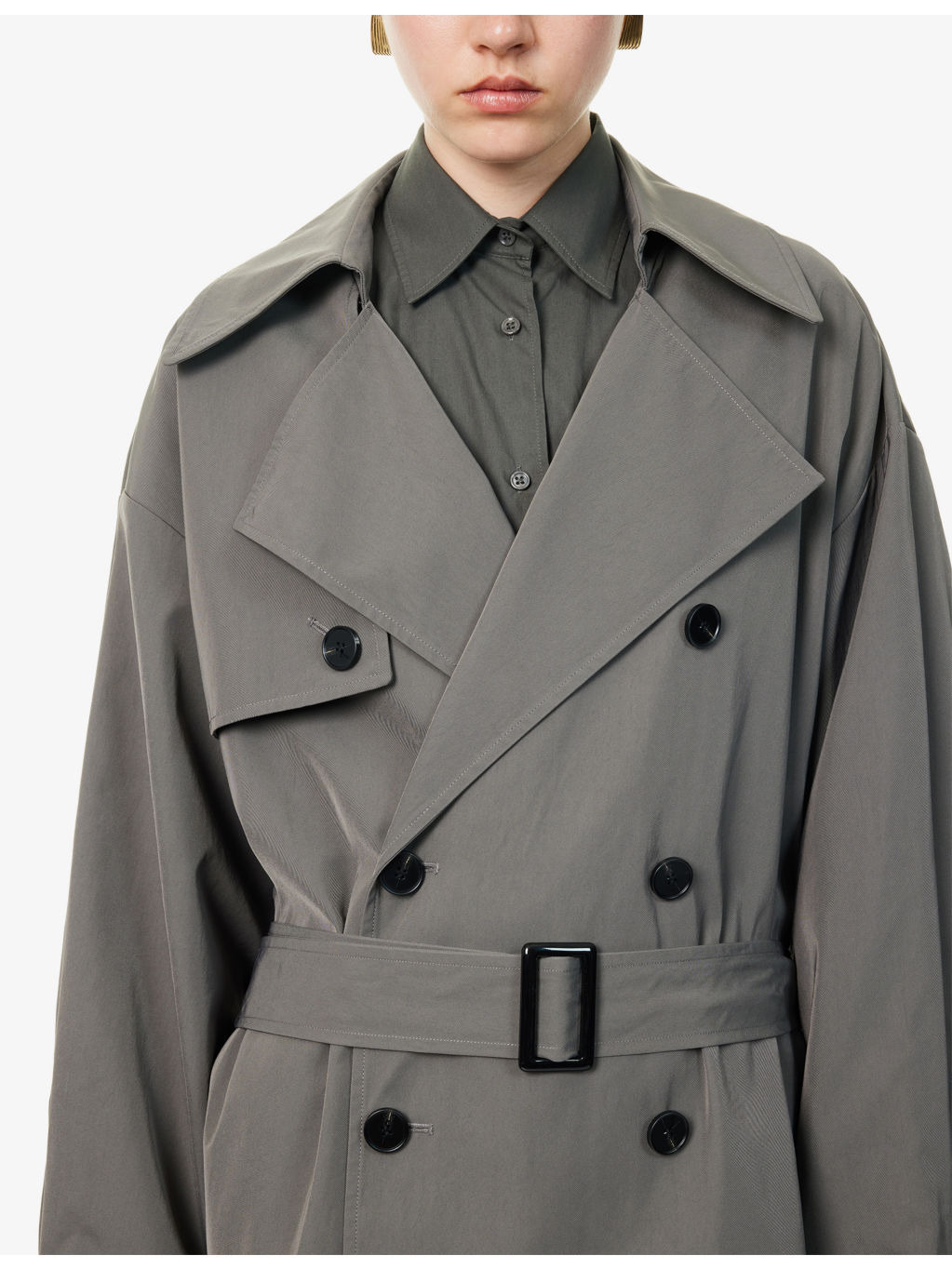 Mavis Oversized Woven Trench - 5