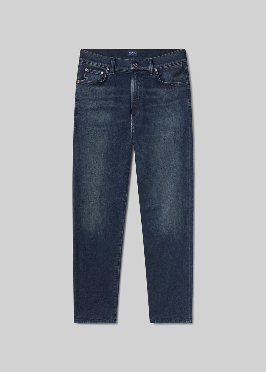 Adler Slim Cotton Silk Denim In Carbon Blue - 1