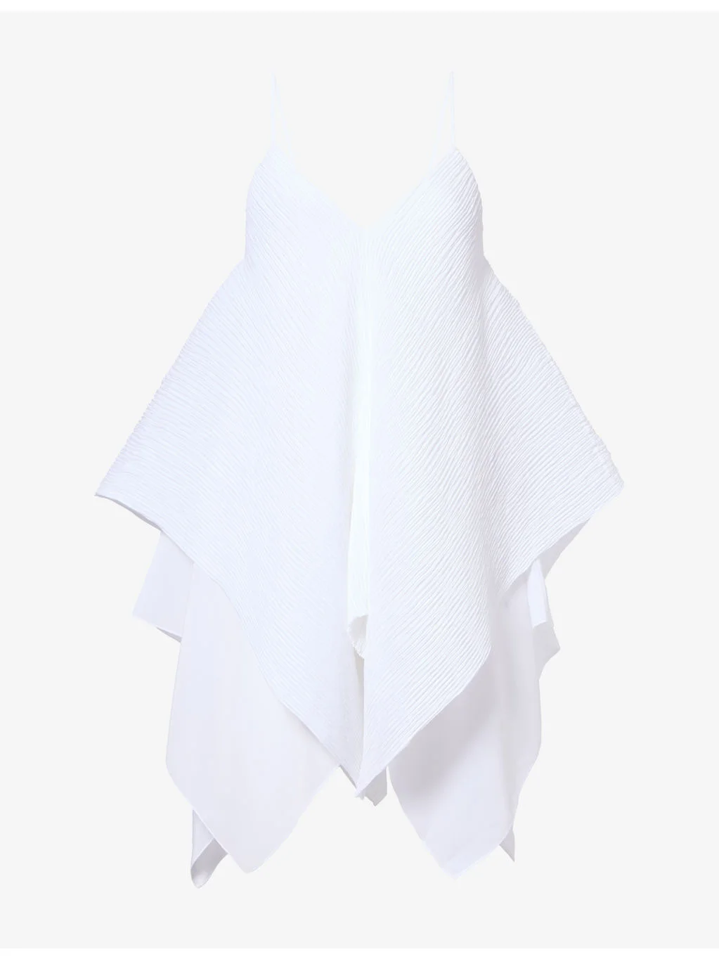 Pleated V-Neck Woven Top - 1
