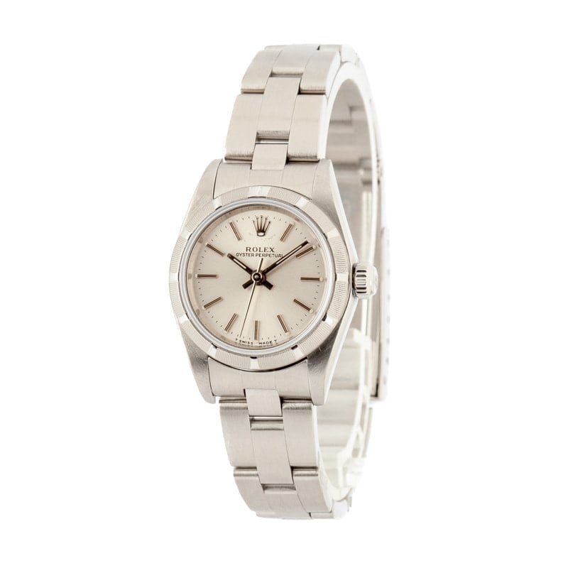 Ladies Rolex Oyster Perpetual 76030 Silver Dial - 2