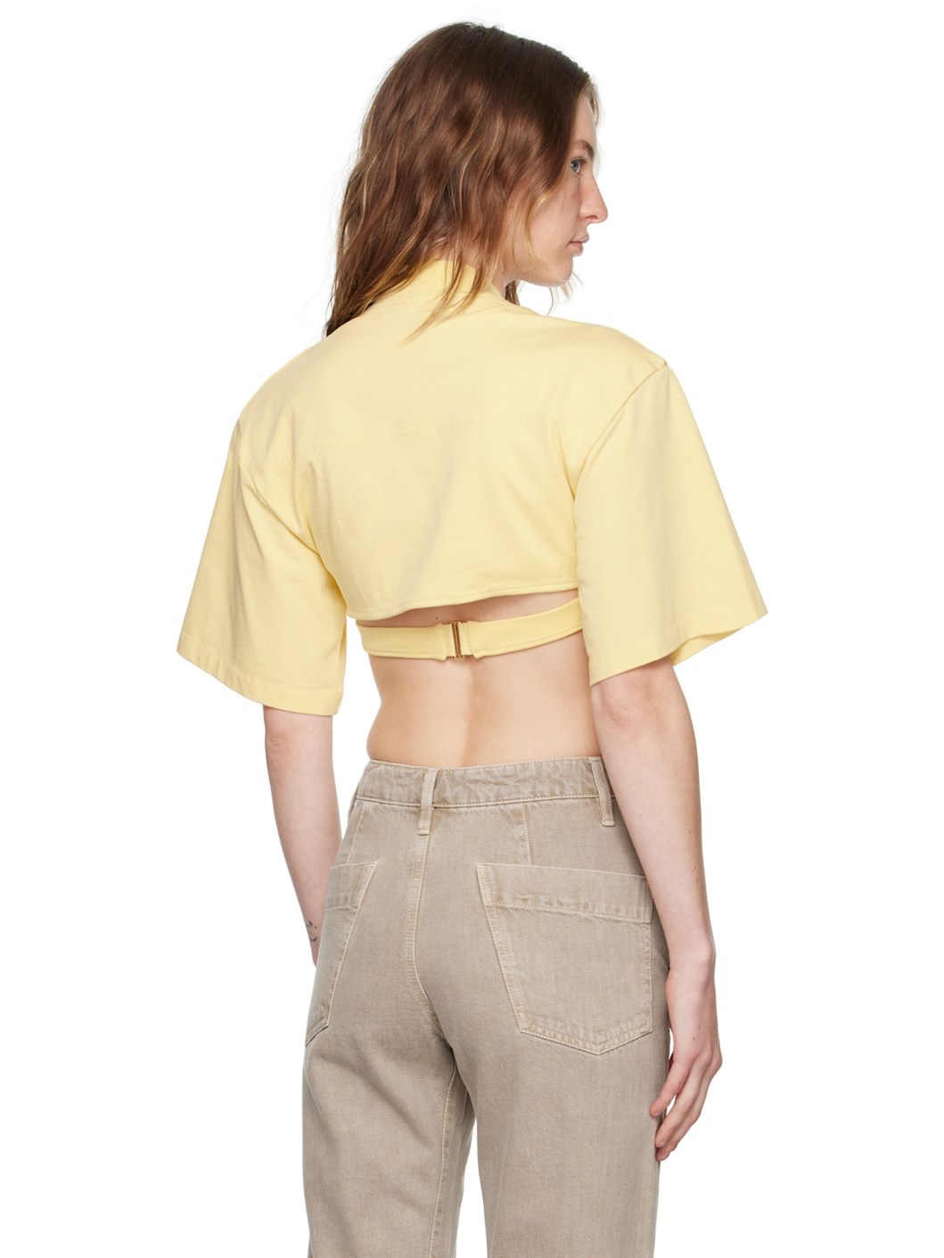 Yellow La Casa 'Le t-shirt Bahia Court' T-Shirt - 3