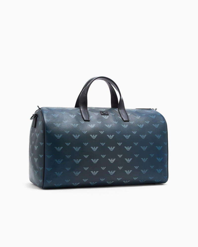 EMPORIO ARMANI COATED CANVAS BAULETTO BAG WITH ALL-OVER EAGLE outlook