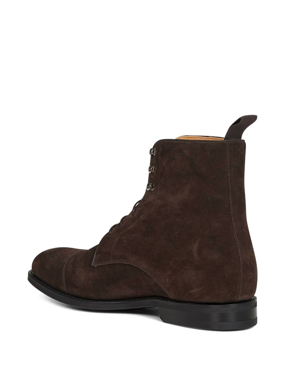 lace-up suede boots - 3