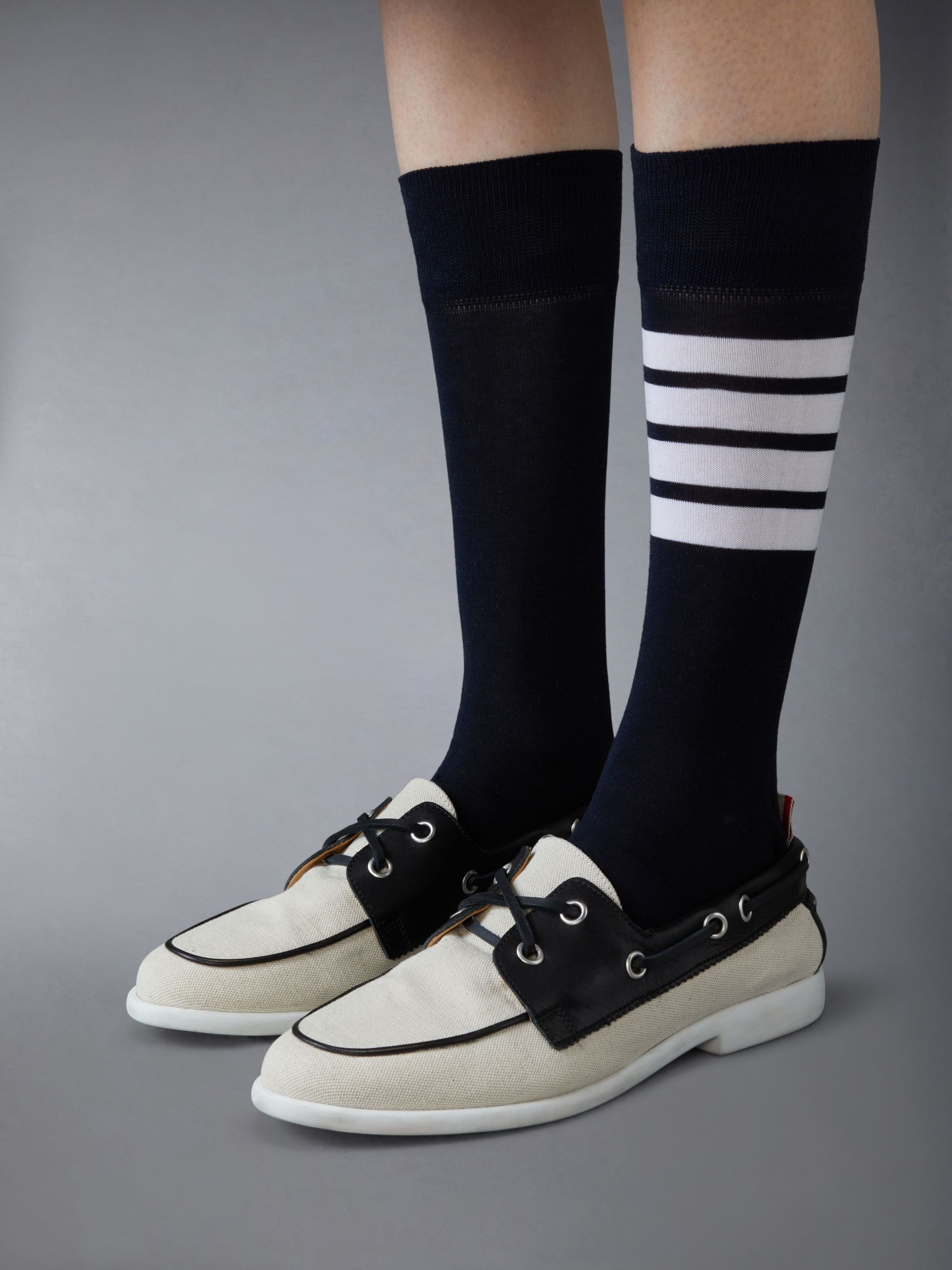 COTTON CANVAS BOAT SHOE - 4