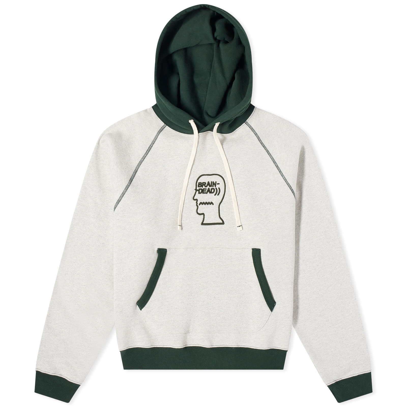 Brain Dead Logo Head Raglan Hoodie - 1