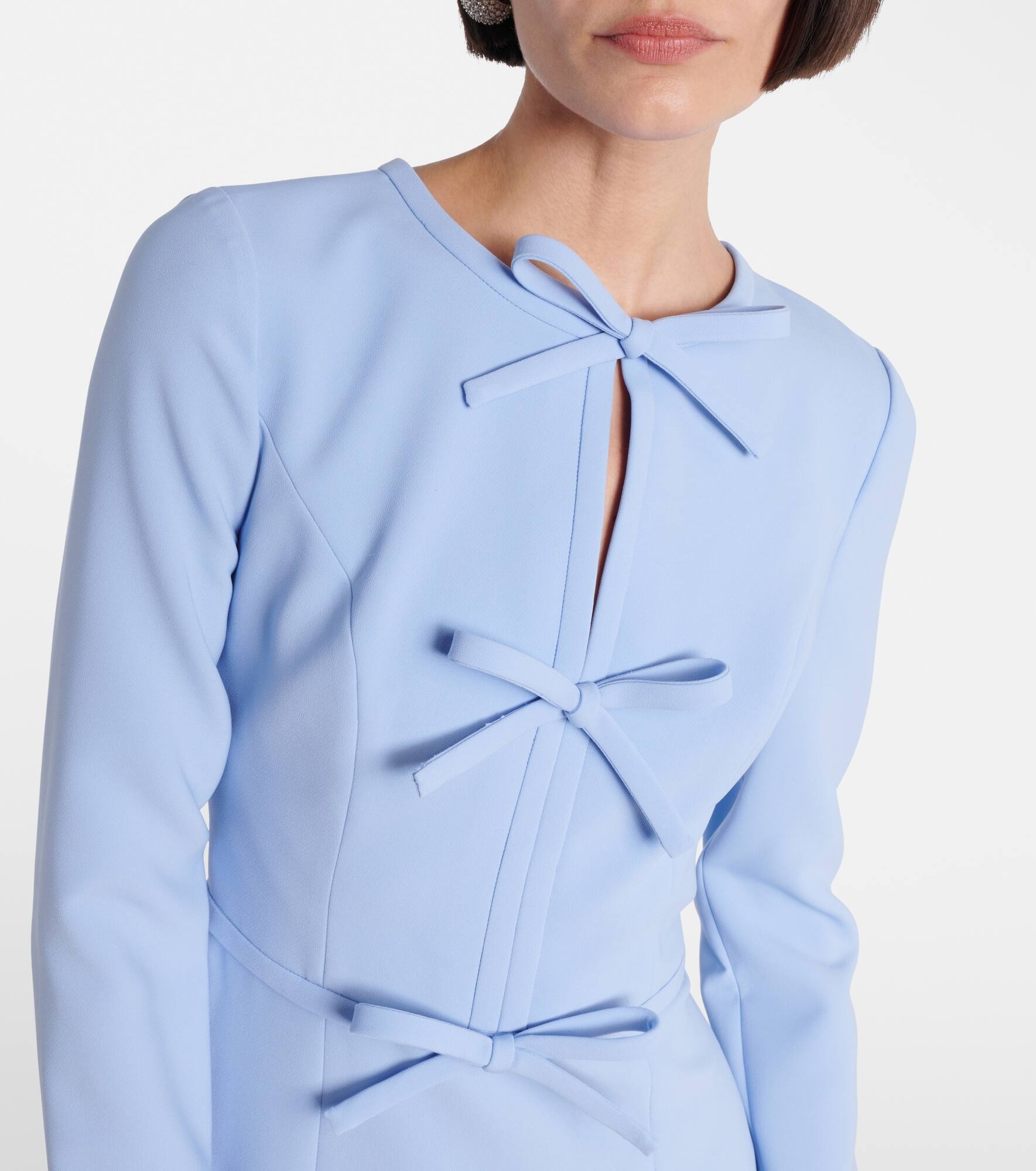 Bow-detail crêpe midi dress - 4