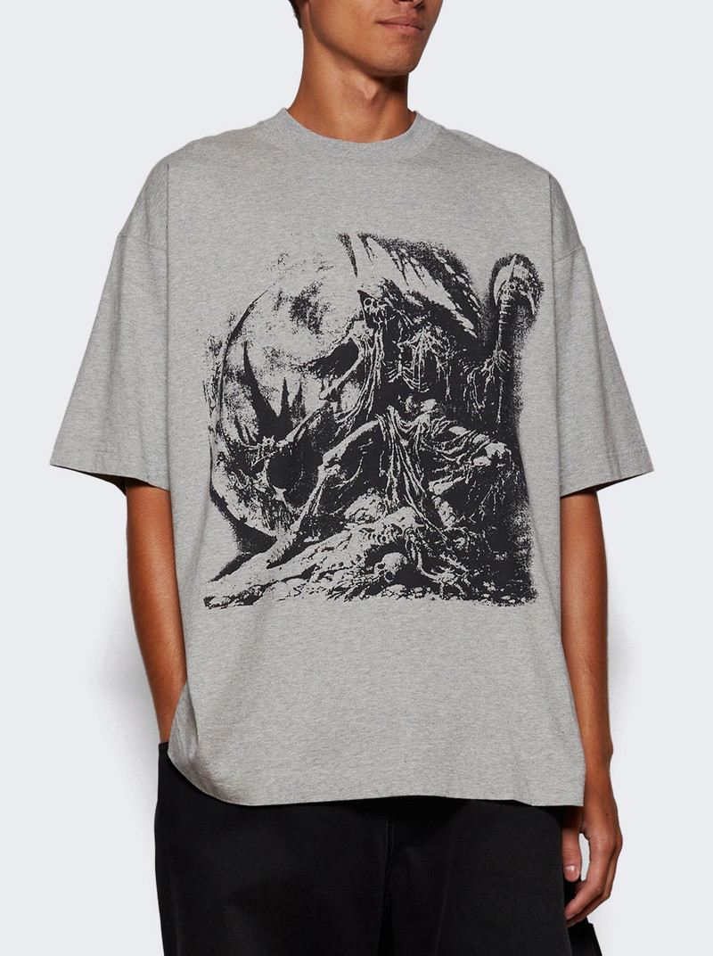VETEMENTS Goth Oversized Tee Grey Melange outlook