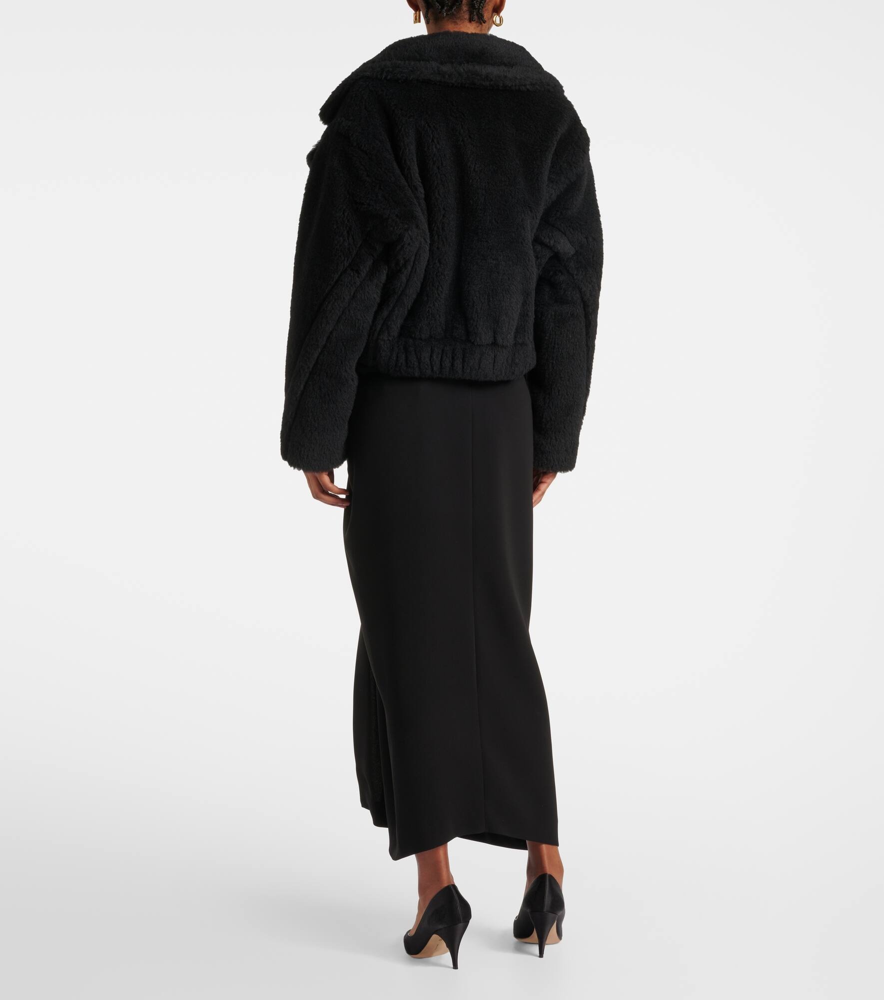 Oggeri alpaca, wool, and silk teddy coat - 3