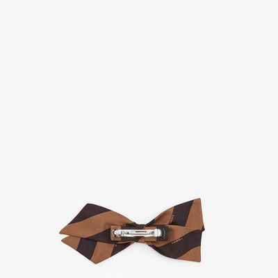 FENDI Brown twill hair clip outlook