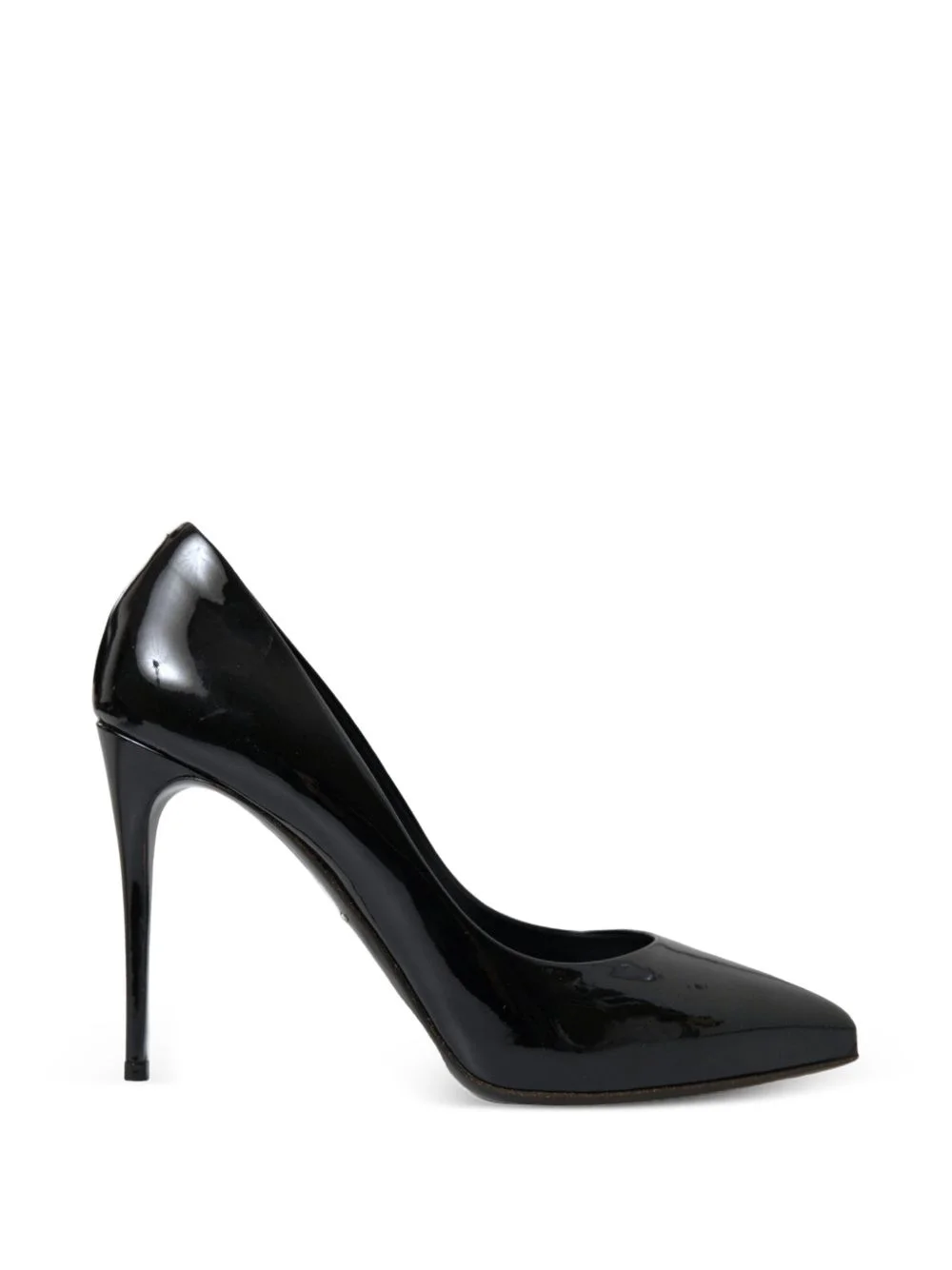 patent-finish leather heeled pumps - 1