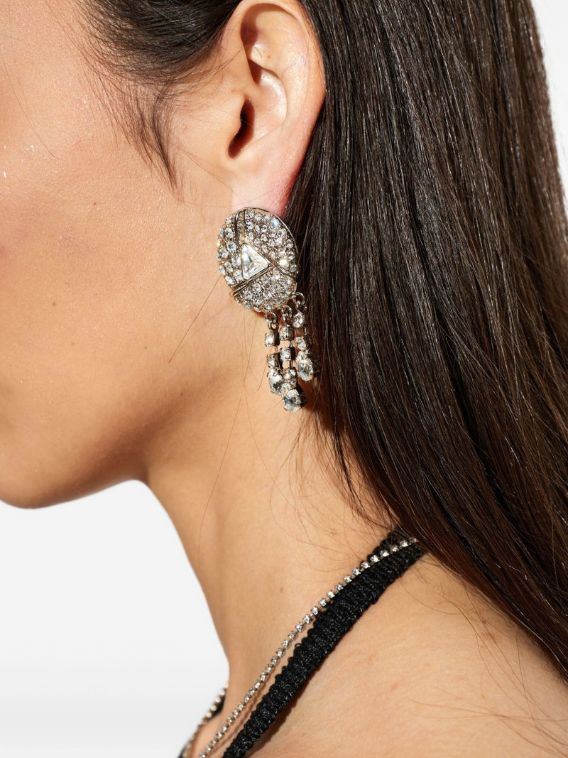 Alessandra Rich stone embellished drop earrings outlook