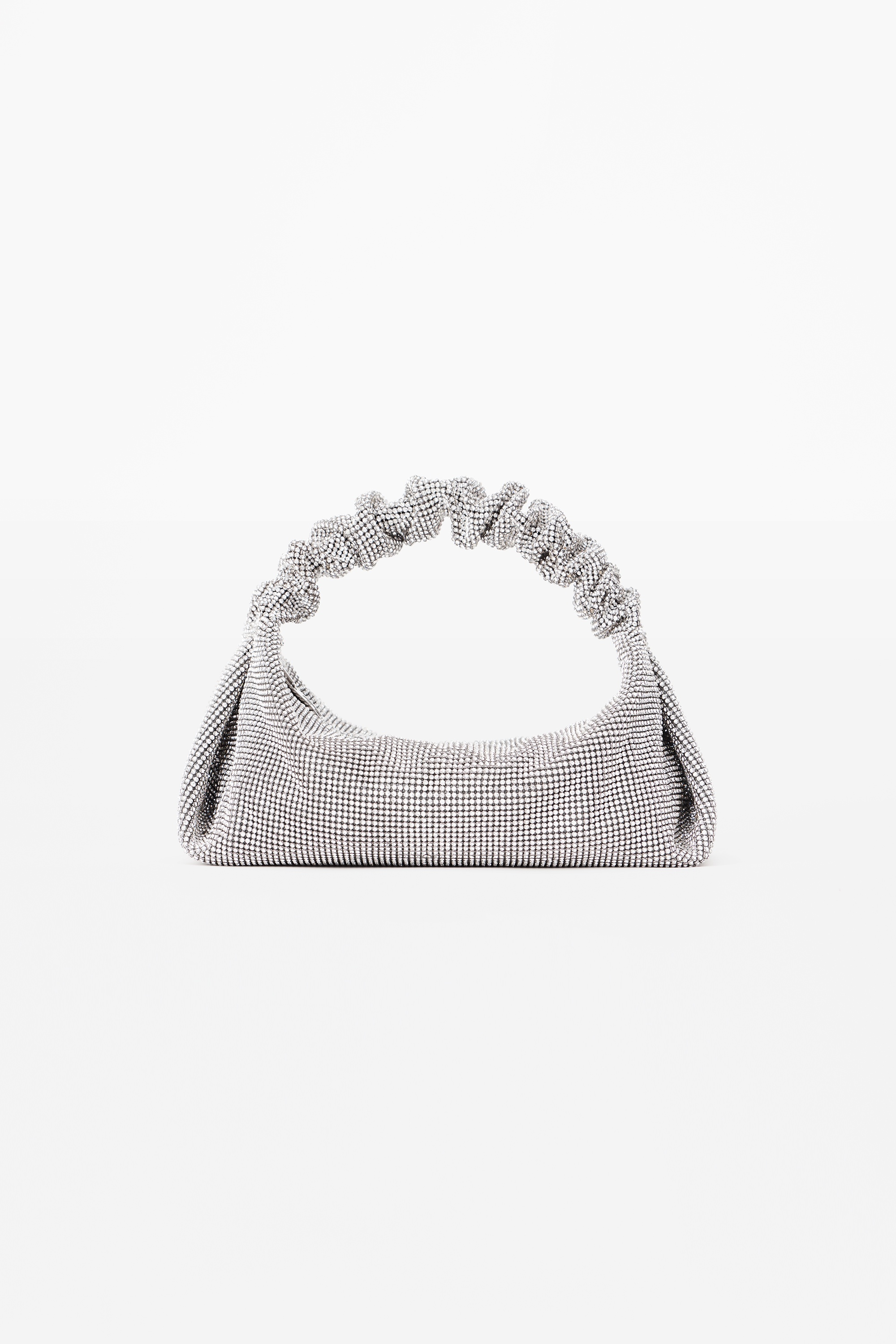 SCRUNCHIE MINI BAG IN CRYSTAL MESH - 1