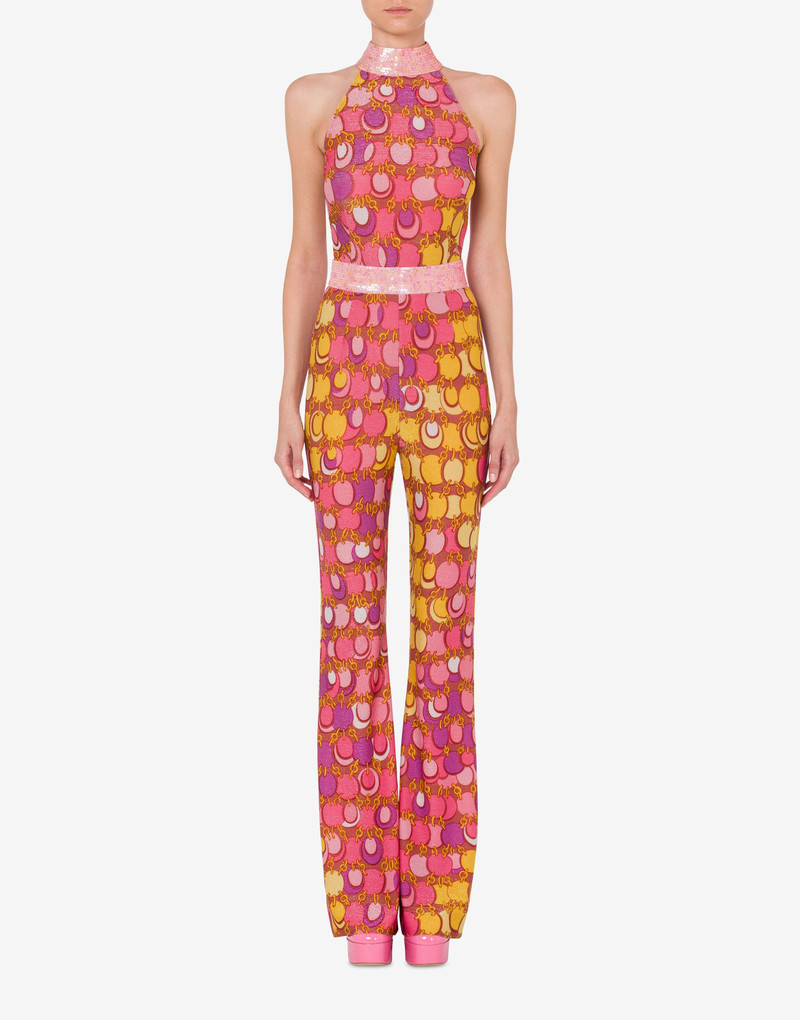 Moschino ALL-OVER CHAINS LUREX JERSEY JUMPSUIT outlook