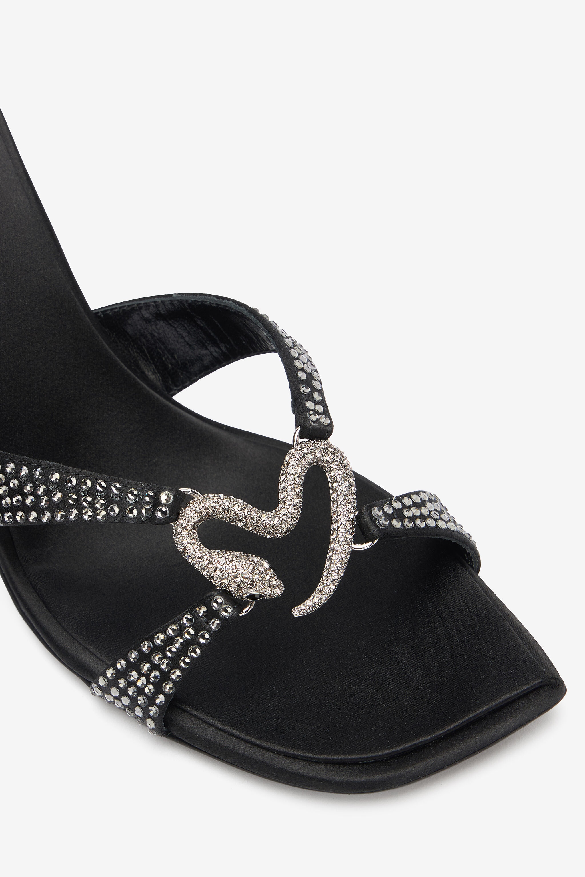Sandals With Rhinestones And Bejeweled Snake - 5