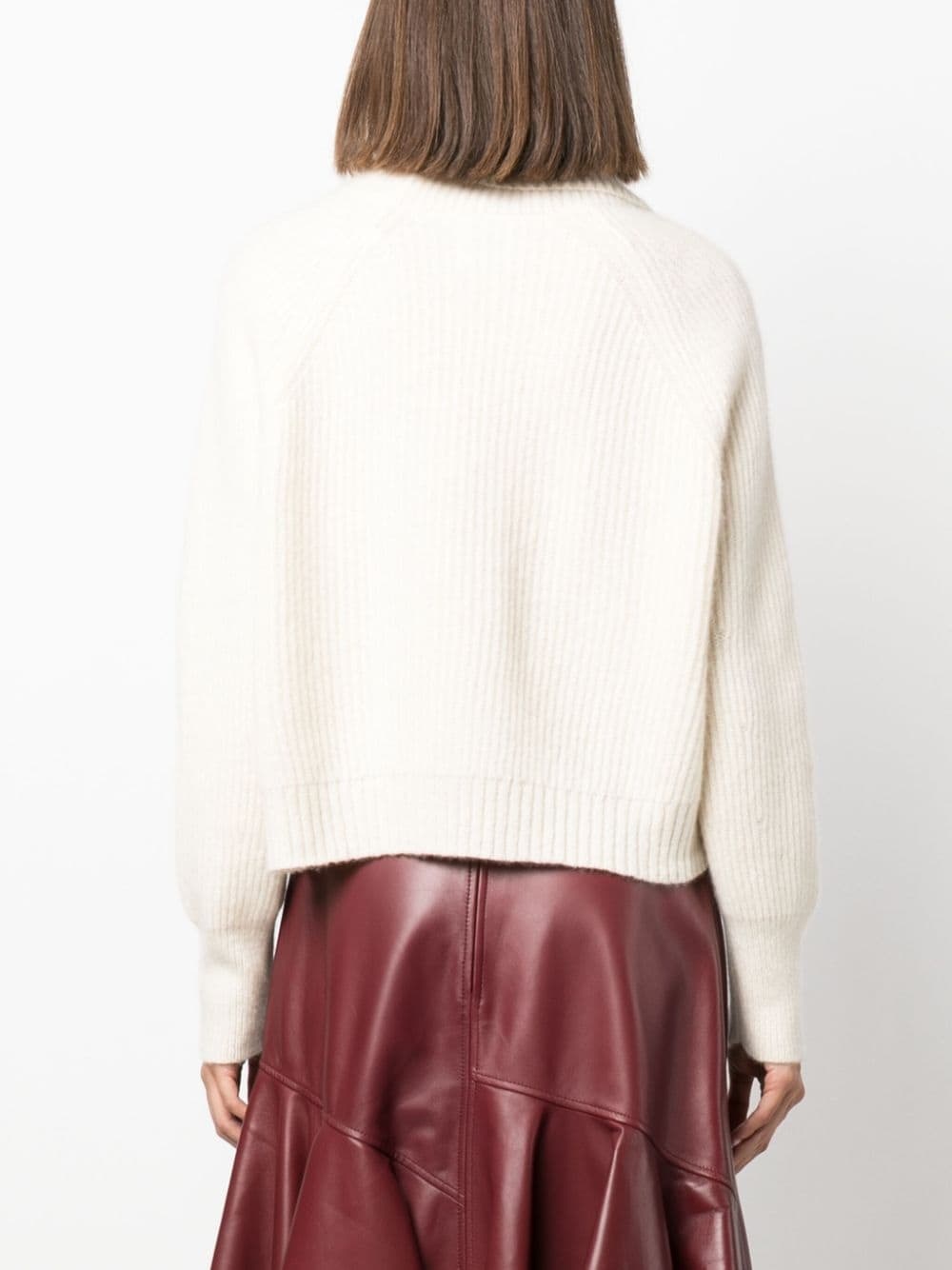cowl-neck fine-knit jumper - 4