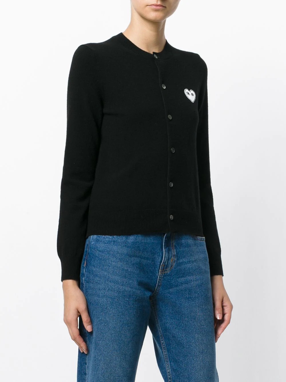 heart logo cardigan - 3