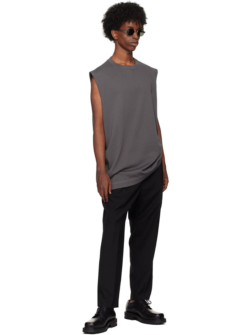 N.Hoolywood Black Wide Tapered Easy Trousers outlook