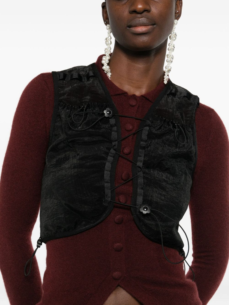 drawstring-fastening vest 5