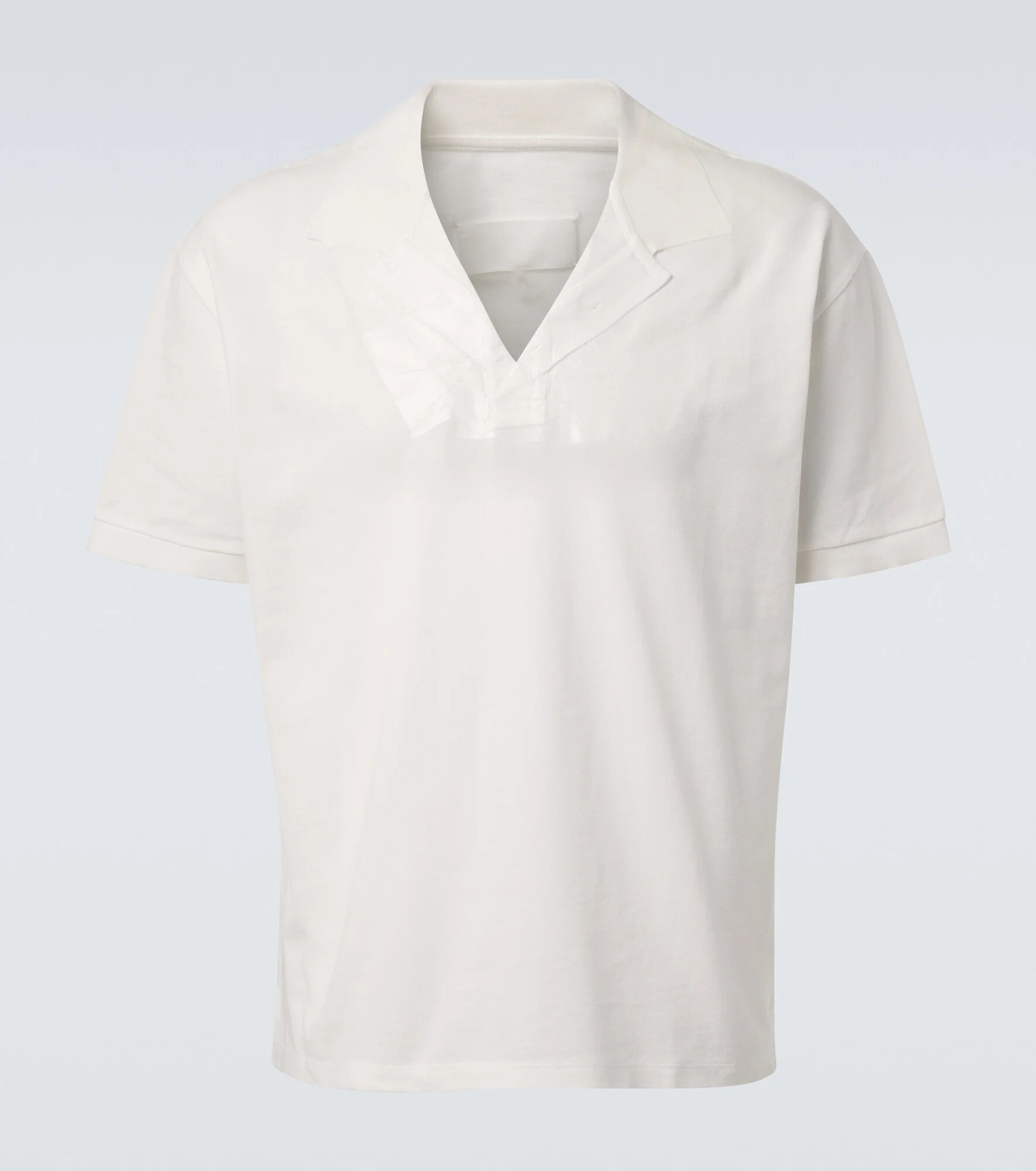 Cotton piqué polo shirt - 1