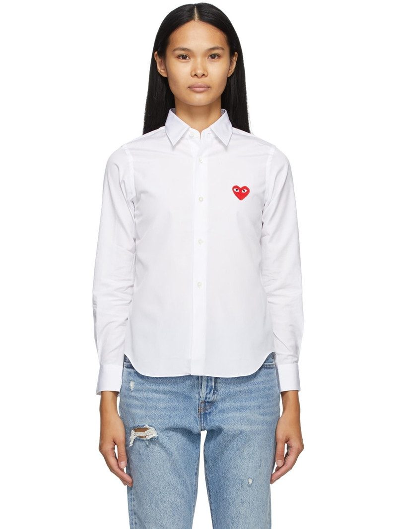 White Heart Patch Shirt 1