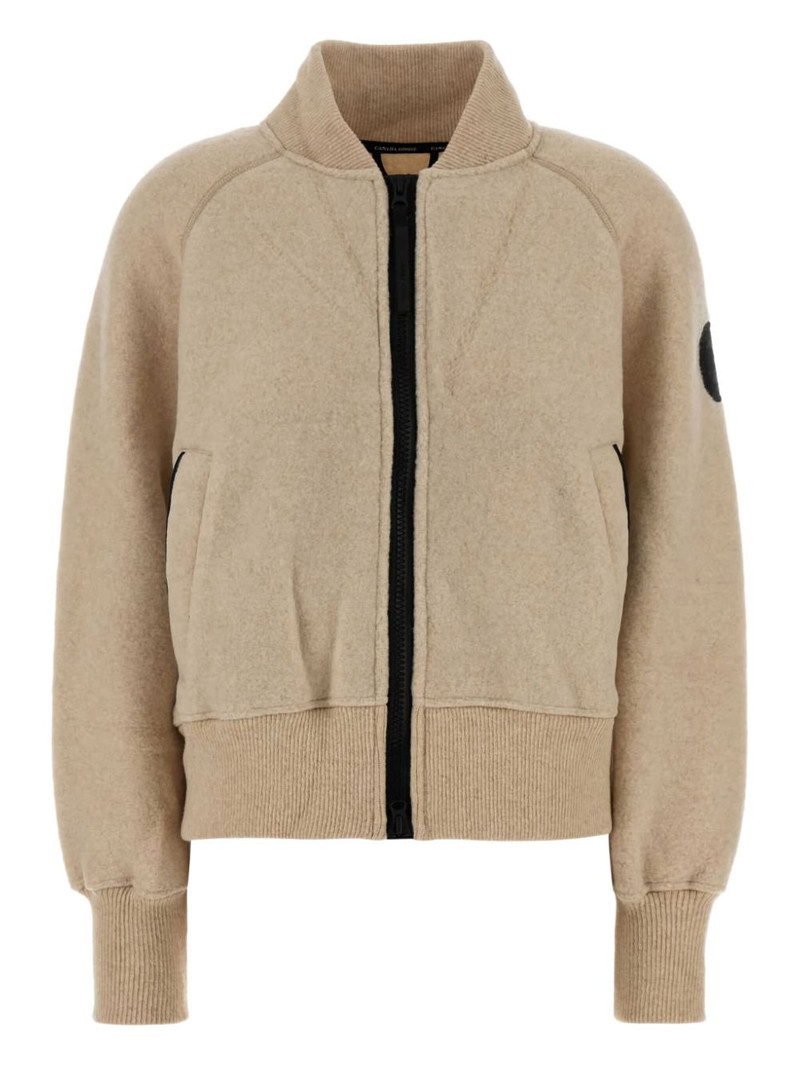 wool blend fleece bomber jacket 1