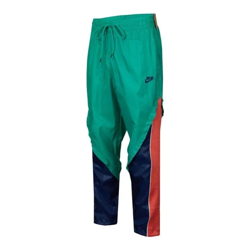 Men's Nike Logo Splicing Contrasting Colors Training Sports Pants/Trousers/Joggers Green DA5679-372 - 1