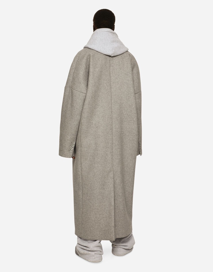 Deconstructed single-breasted wool coat - 3