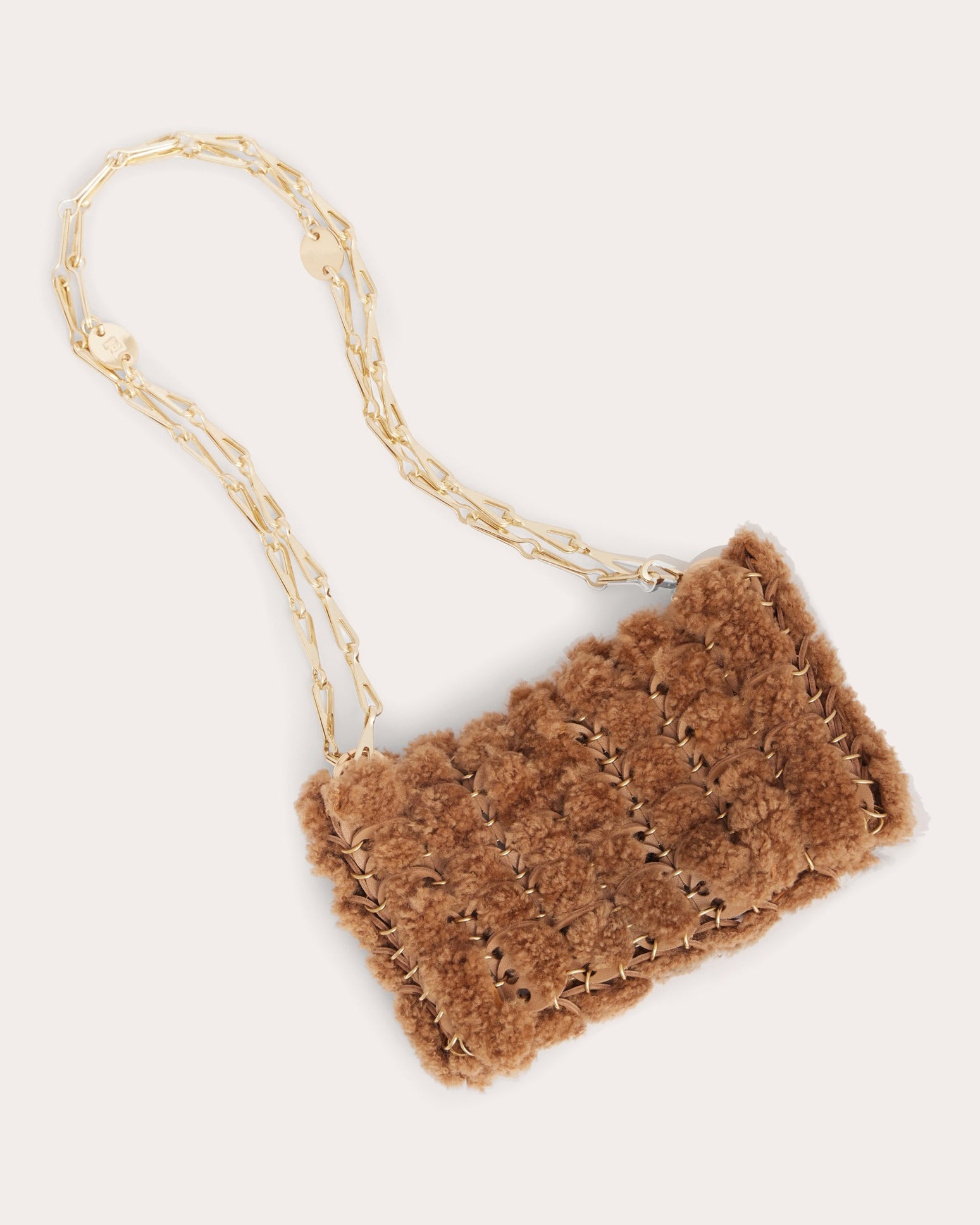 1969 Nano Embellished Leather and Shearling Shoulder Bag - 3