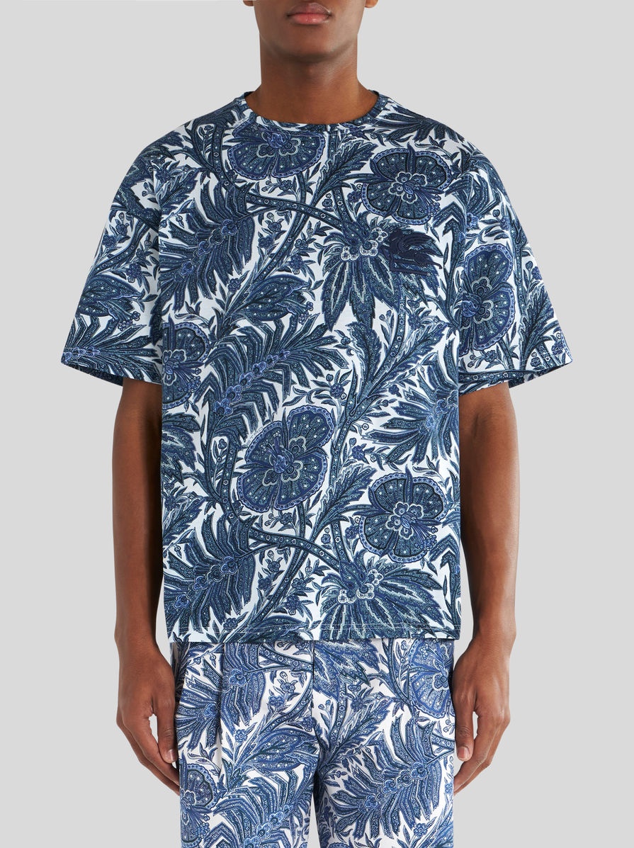 FOLIAGE PRINT JERSEY T-SHIRT - 2