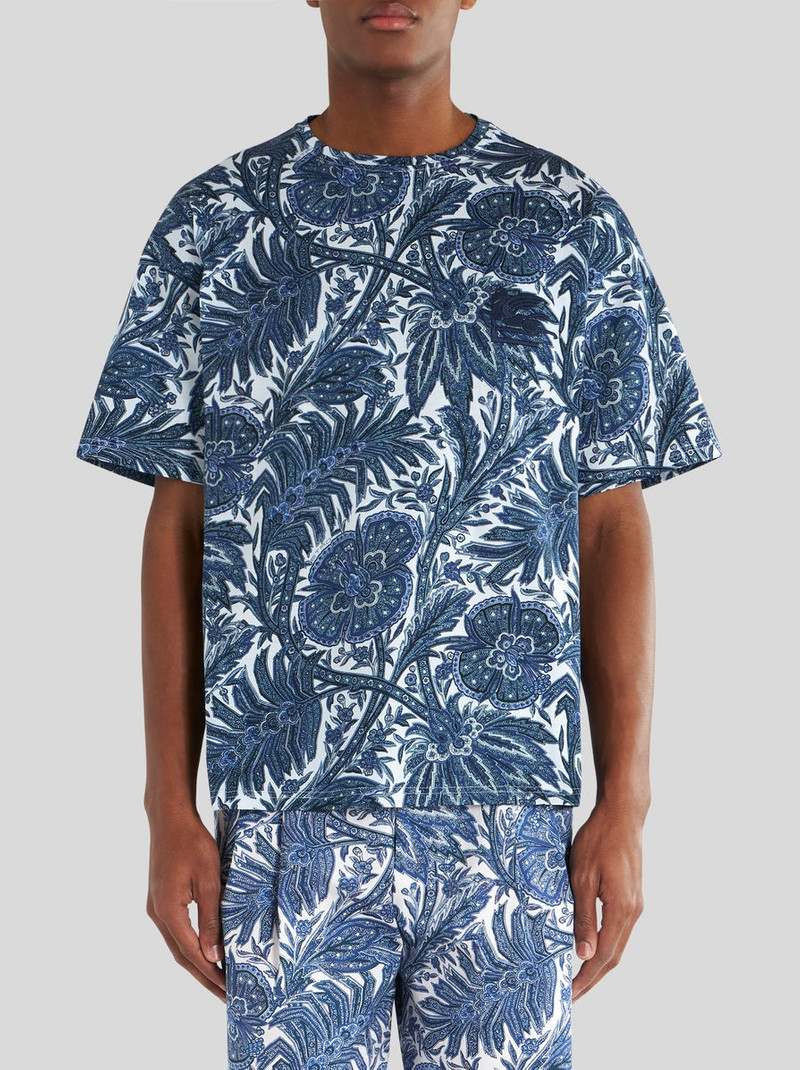 FOLIAGE PRINT JERSEY T-SHIRT 2