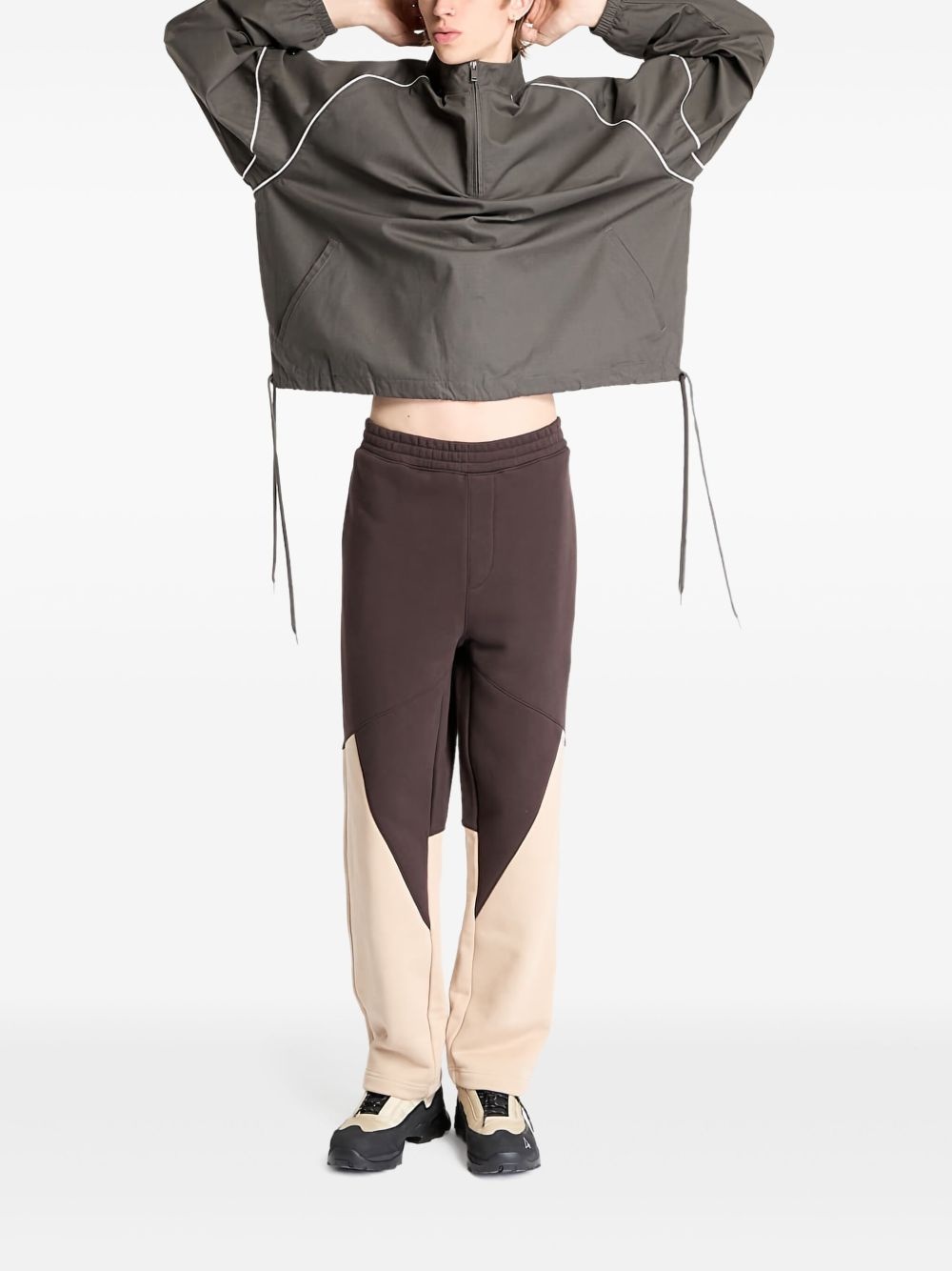 cotton wide-leg trousers - 2