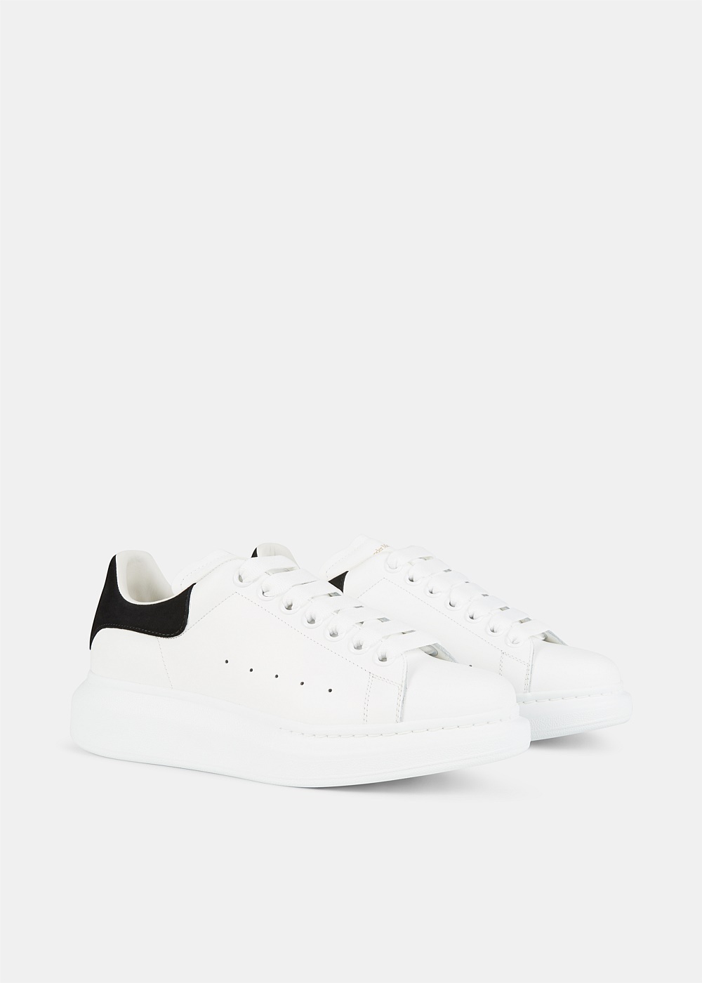 White & Black Oversized Platform Sneakers - 3