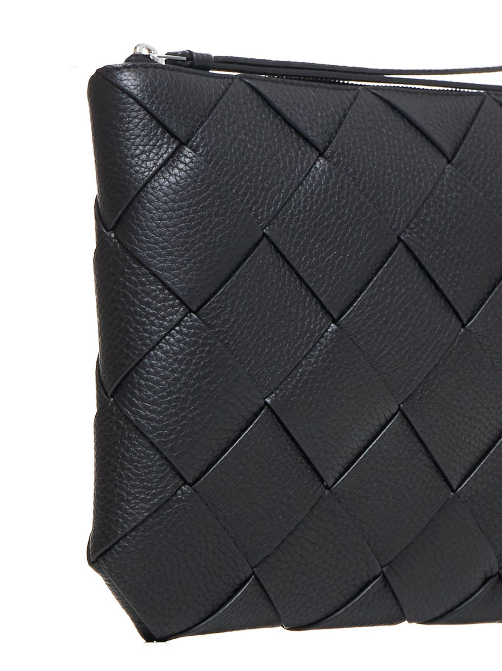 Bottega Veneta Men Diago Intreccio Leather Clutch Bag - 5