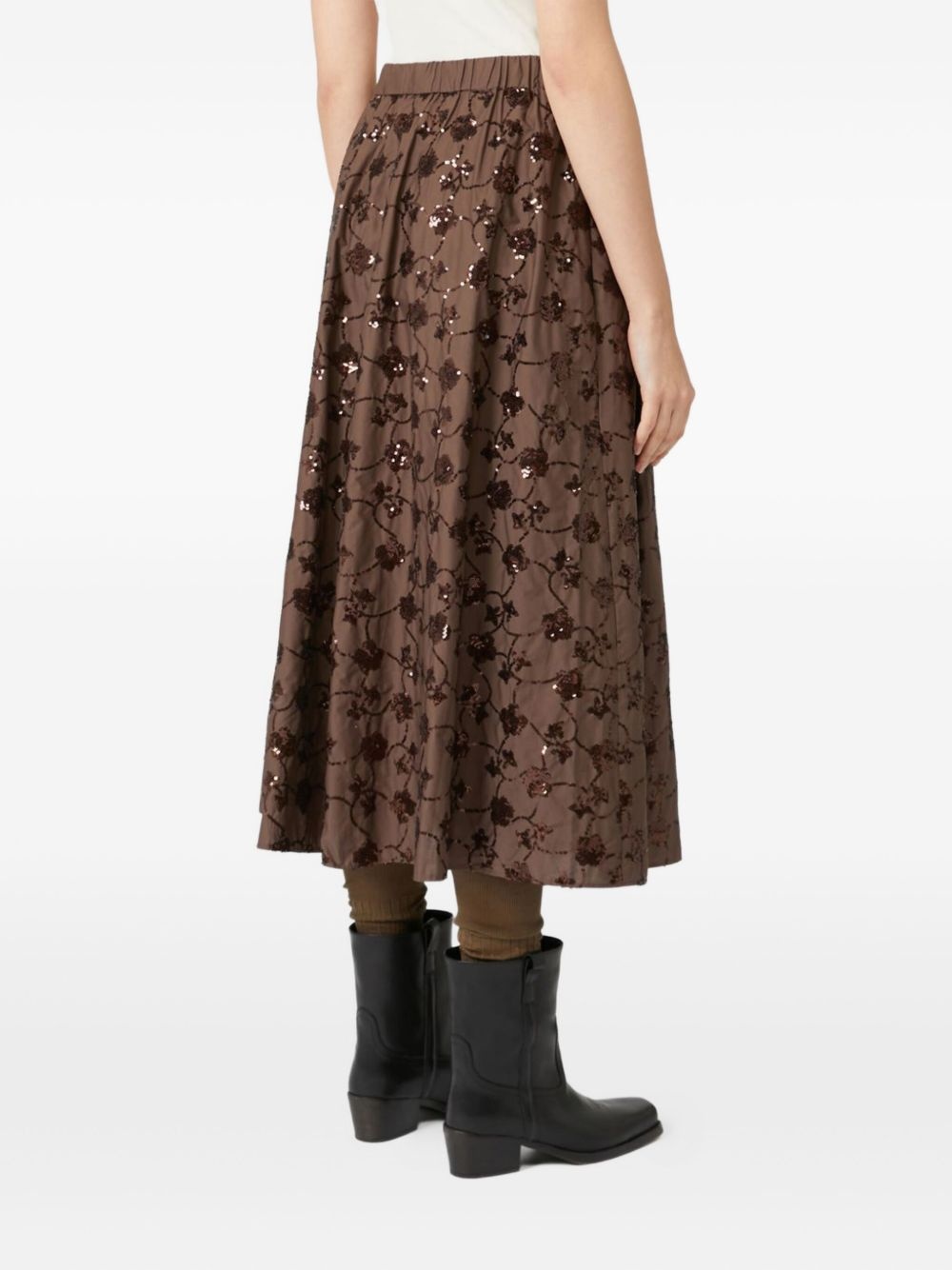 sequinned cotton skirt - 3