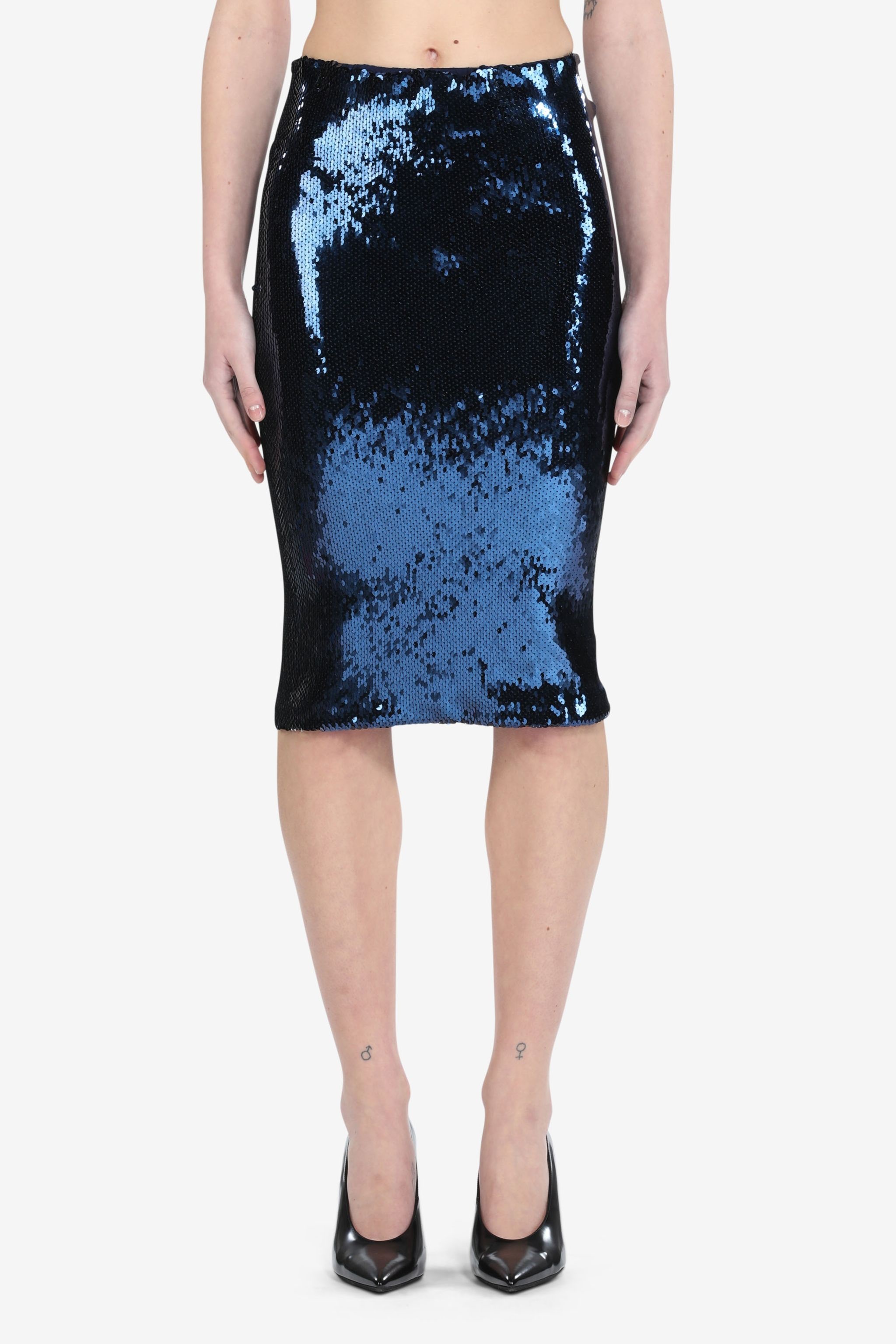 SEQUIN-EMBELLISHED PENCIL SKIRT - 1
