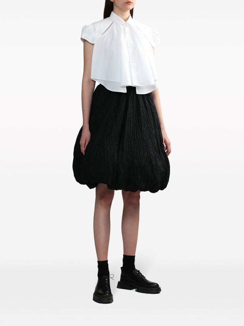 Noir Kei Ninomiya cut-out detailing cotton shirt outlook