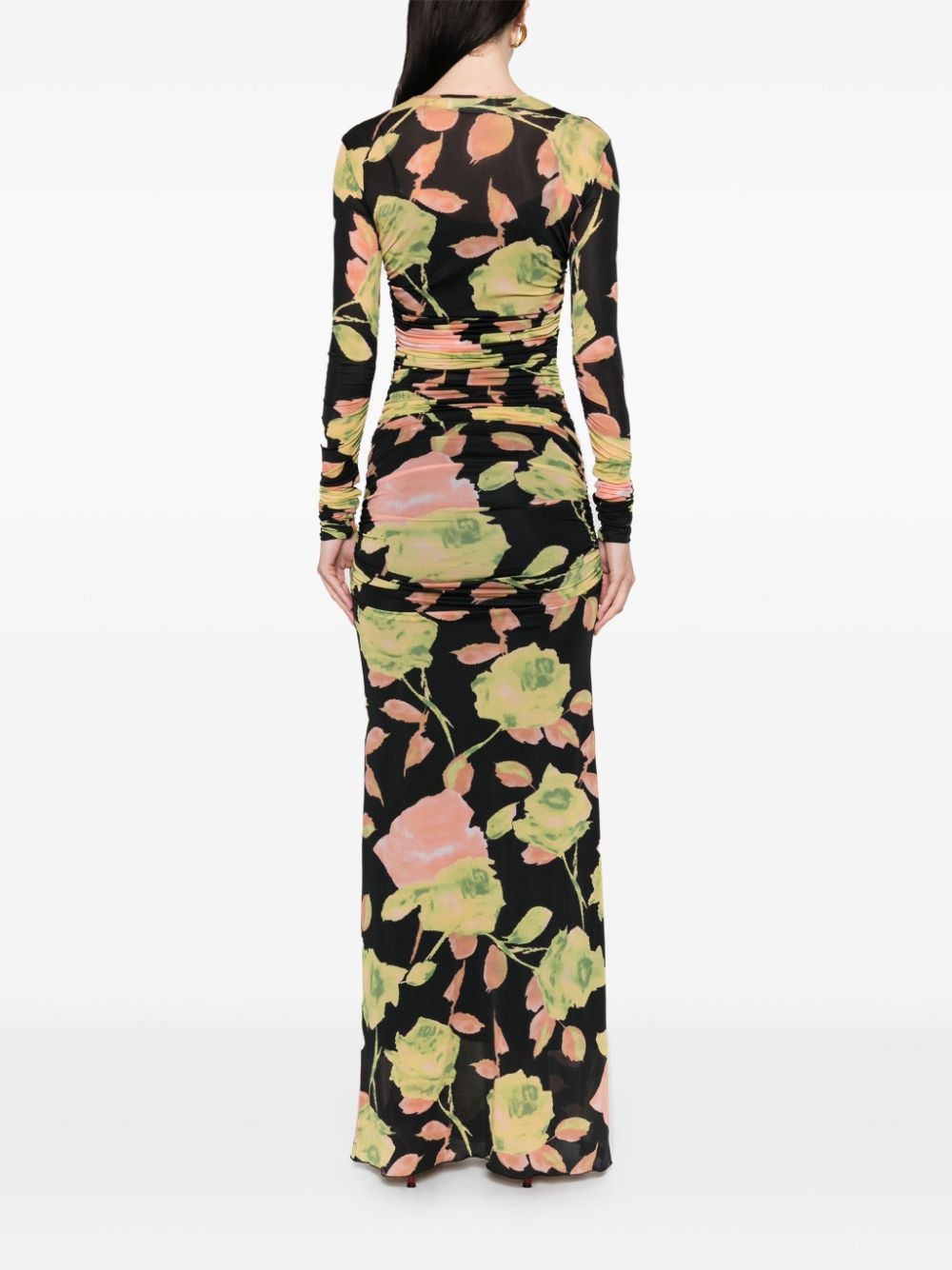 floral-print maxi dress - 4