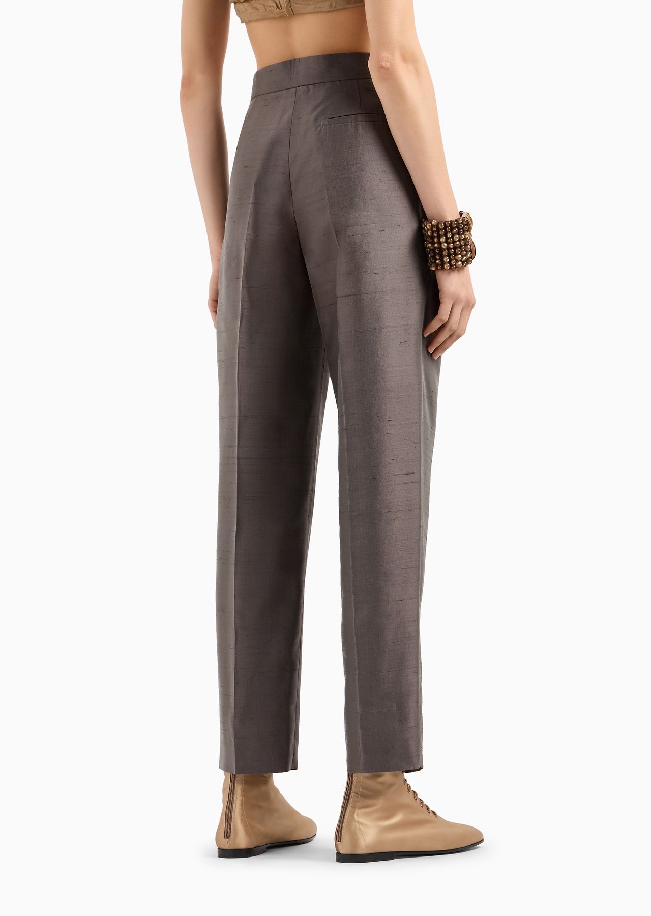 Double-pleat, silk-shantung trousers - 3