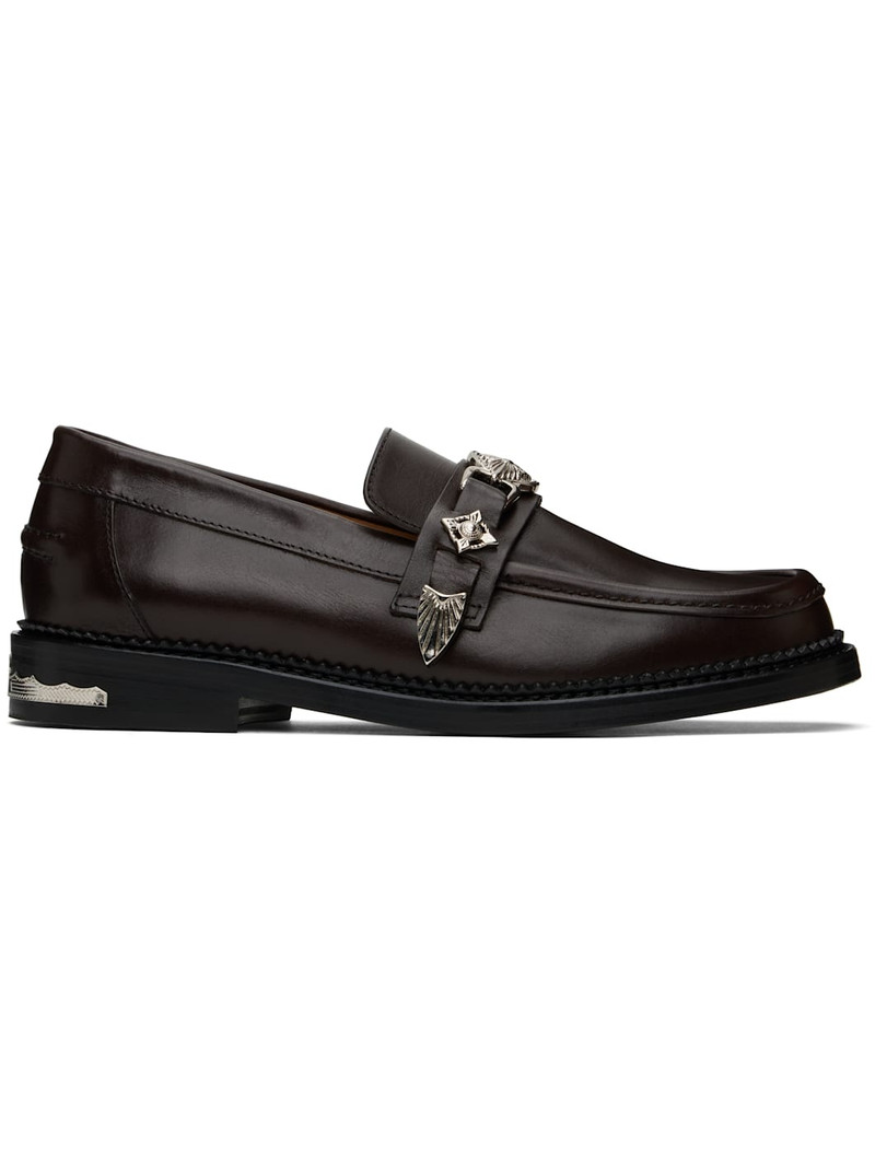 SSENSE Exclusive Brown Metal Loafers 1