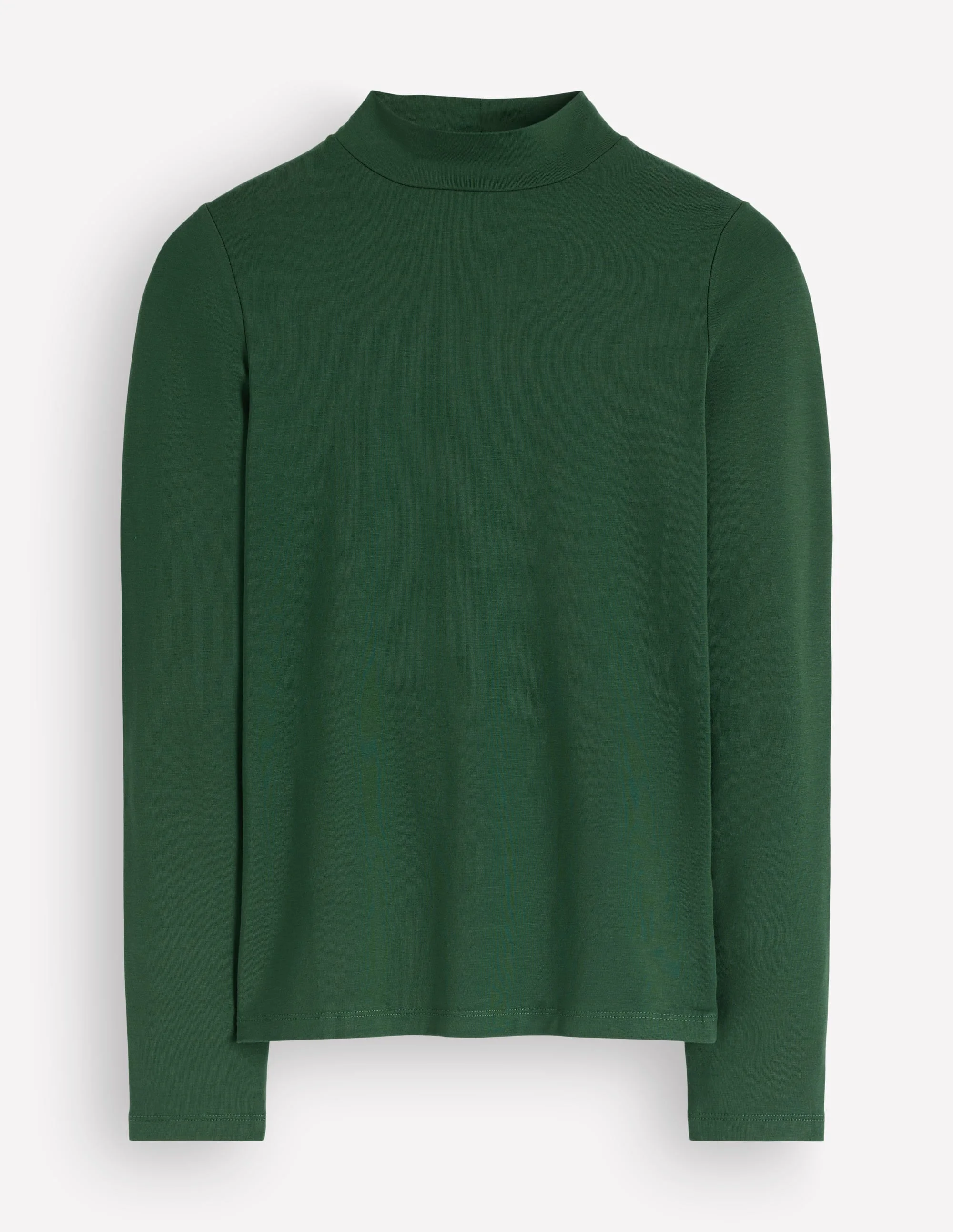 High Neck Long Sleeve-Dark Green - 1