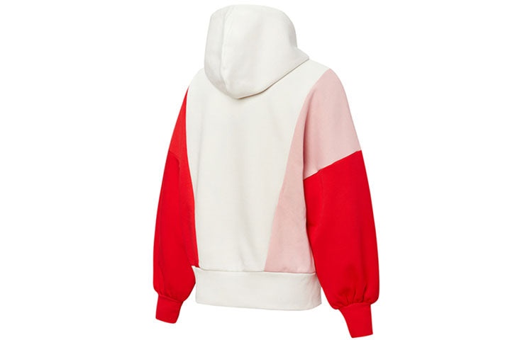 (WMNS) PUMA Panelled Hoodie 'White Red Pink' 532184-05 - 2