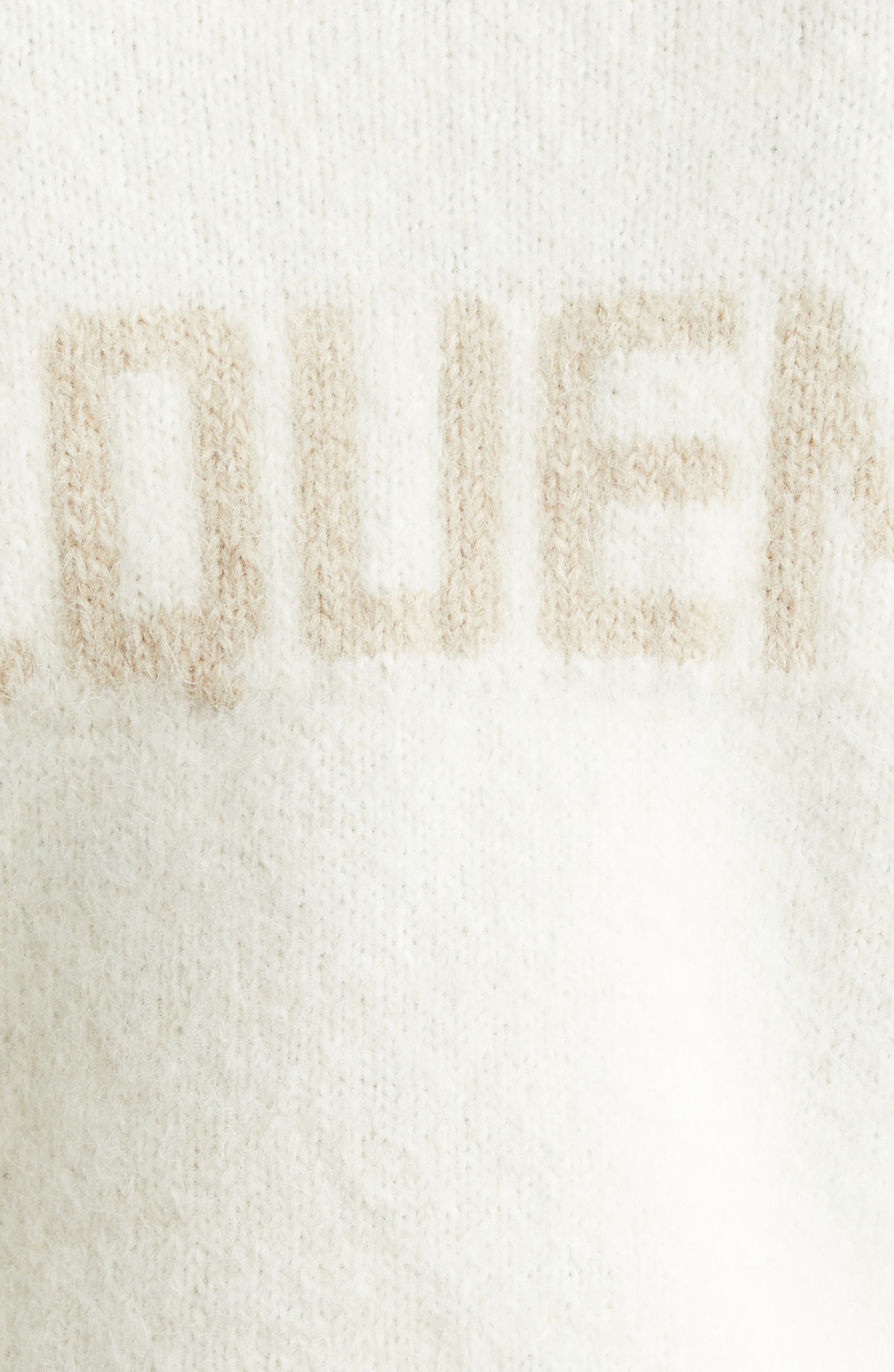 Jacquemus La Maille Logo Jacquard Alpaca & Merino Wool Blend Sweater in Light Beige at Nordstrom - 7