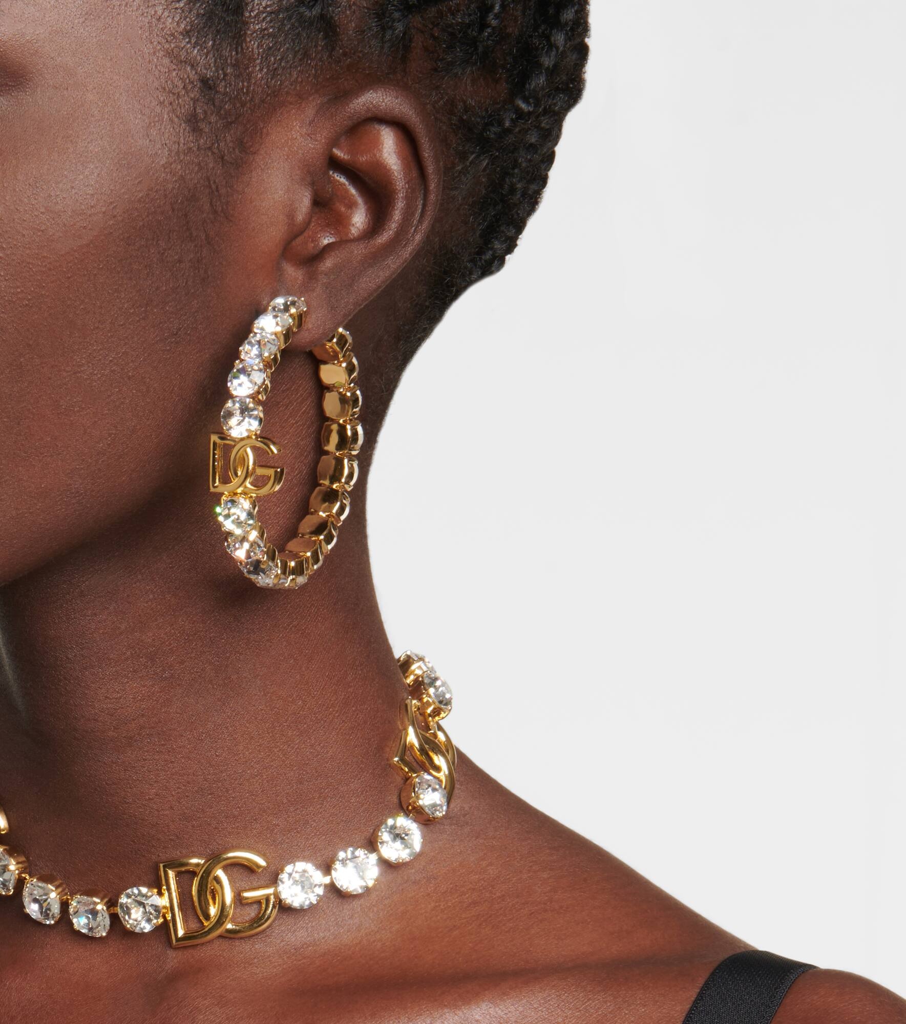 Embellished hoop earrings - 6
