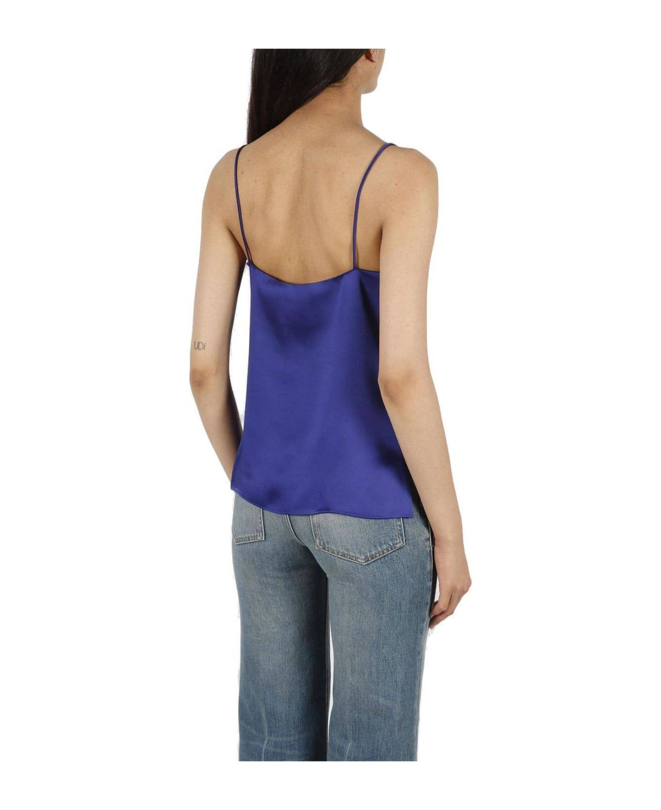 Cut-out Detailed Sleeveless Satin Vest - 3
