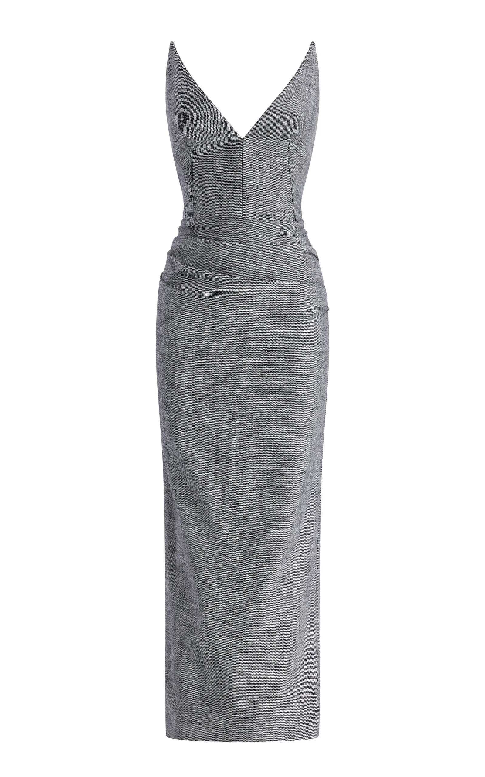 Saucy Minx Cotton Midi Dress grey - 1